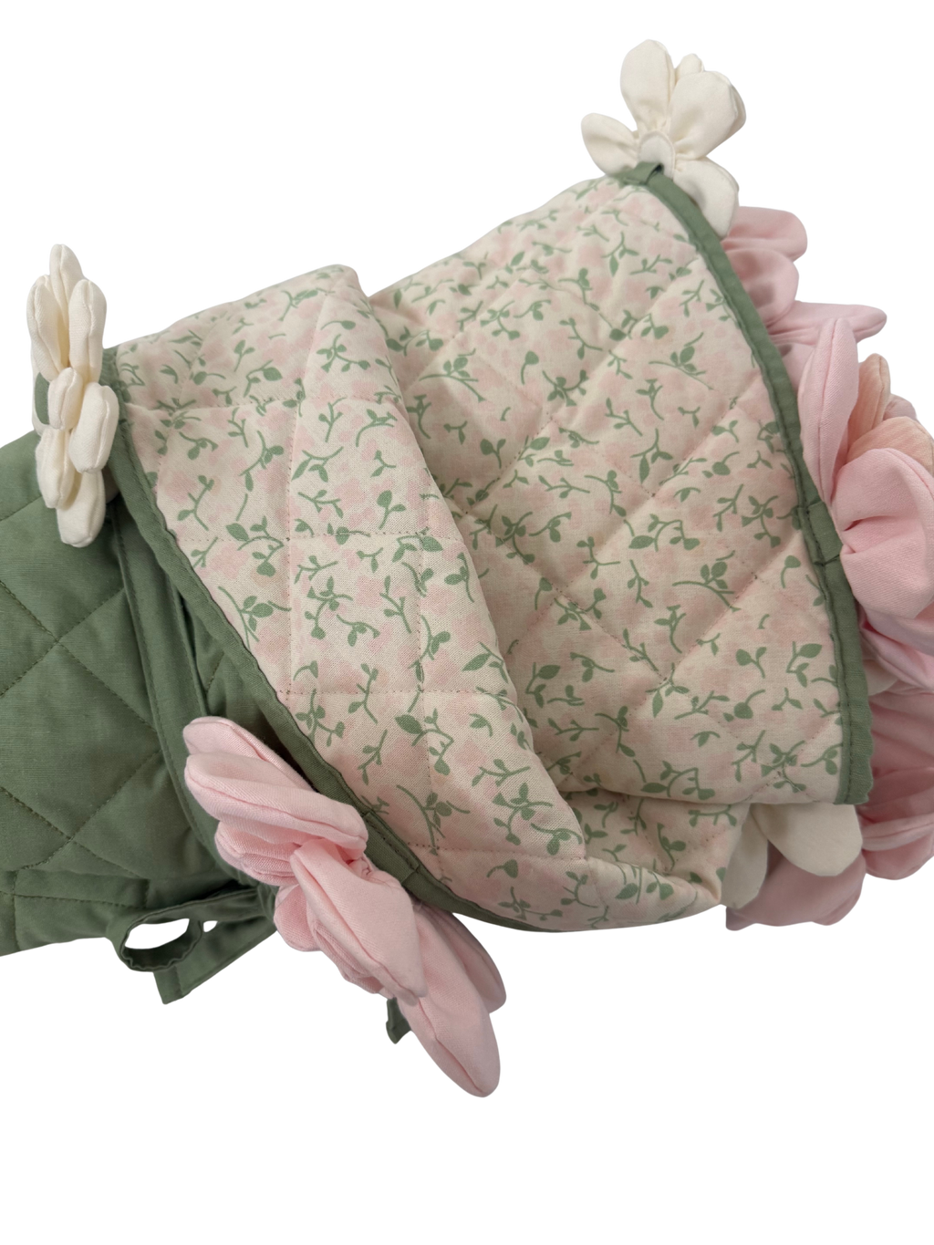 Bouquet Blanket — 55% Linen / 45% Cotton Round Throw, 60" Diameter
