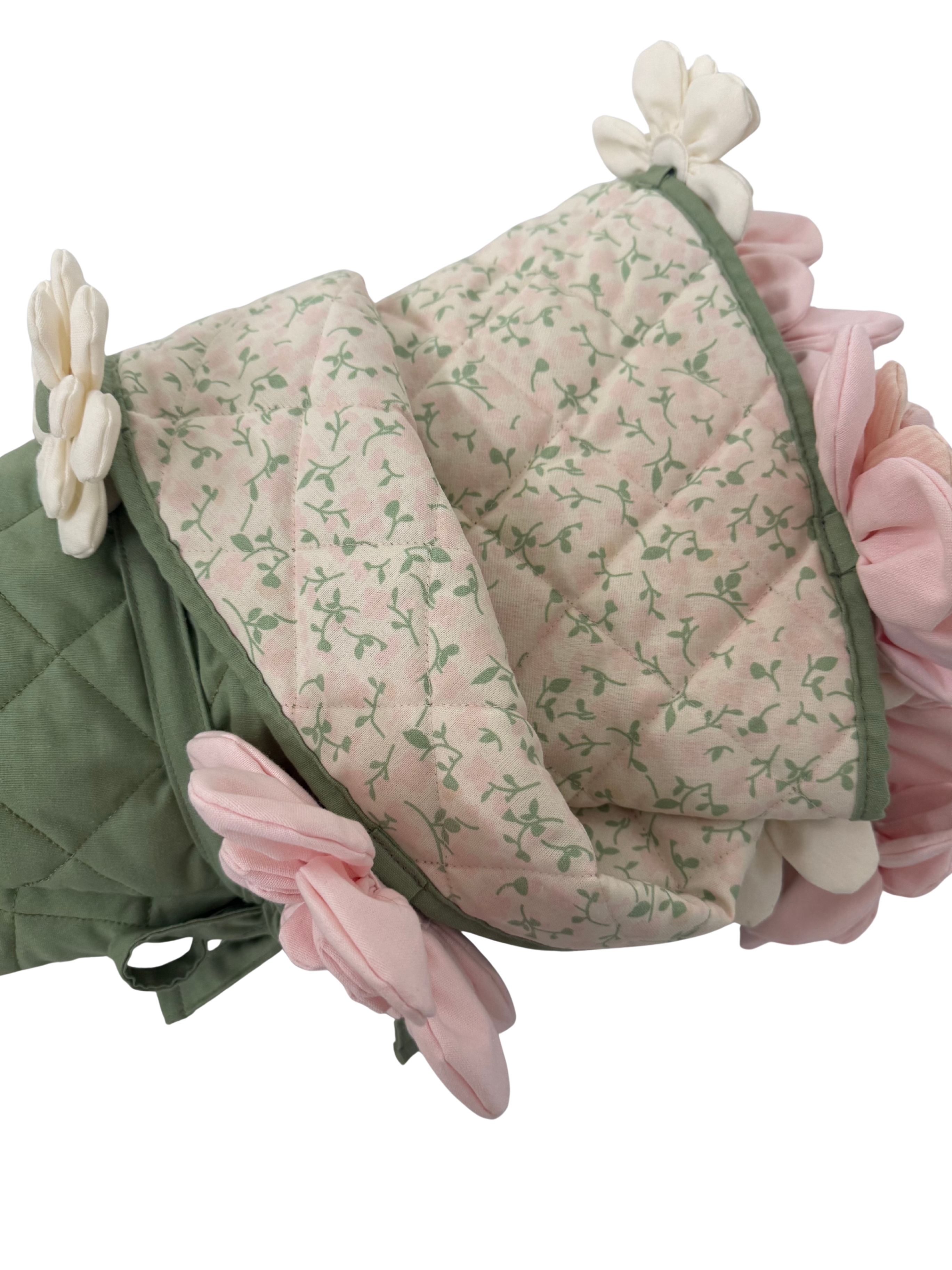 Bouquet Blanket — 55% Linen / 45% Cotton Round Throw, 60" Diameter