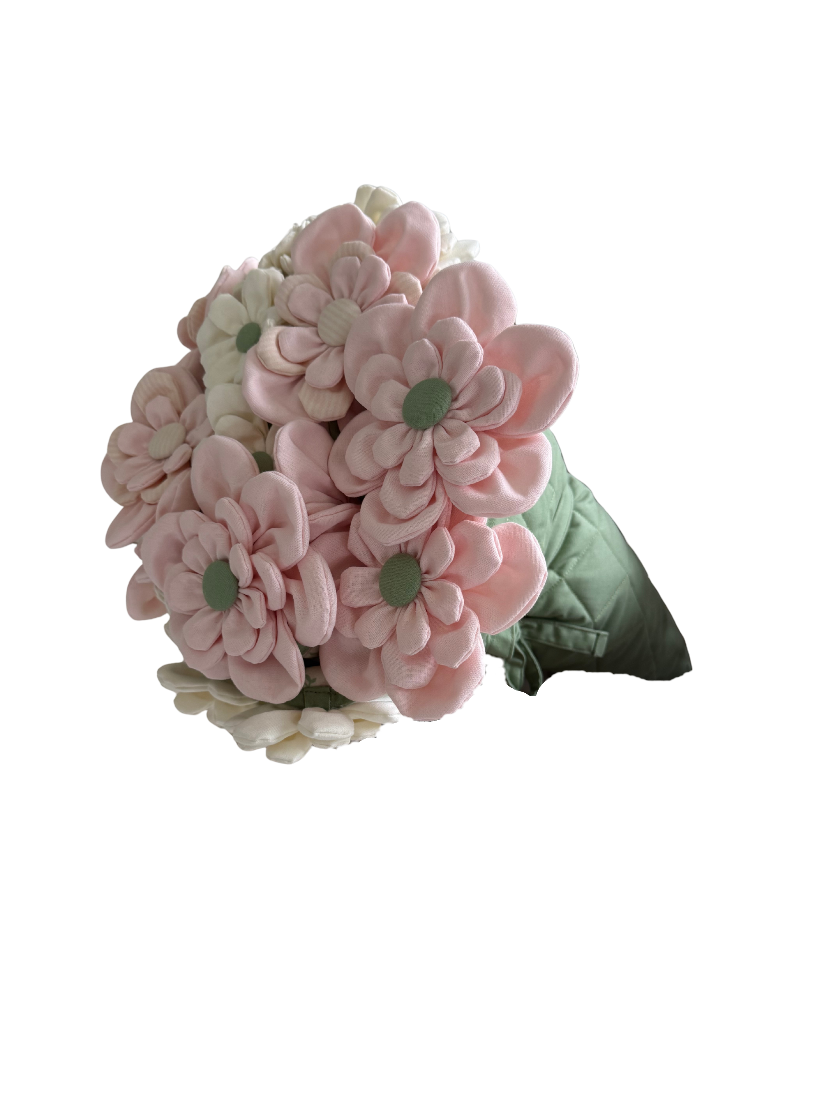 Bouquet Blanket — 55% Linen / 45% Cotton Round Throw, 60" Diameter
