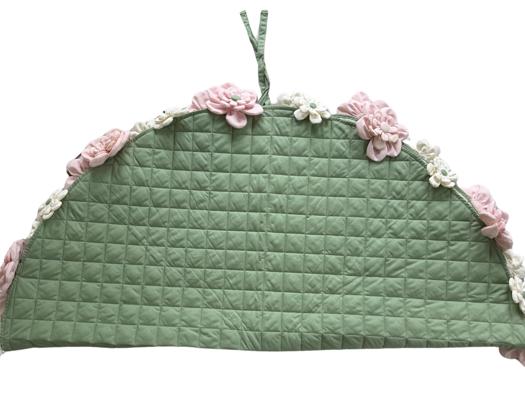 Bouquet Blanket — 55% Linen / 45% Cotton Round Throw, 60" Diameter