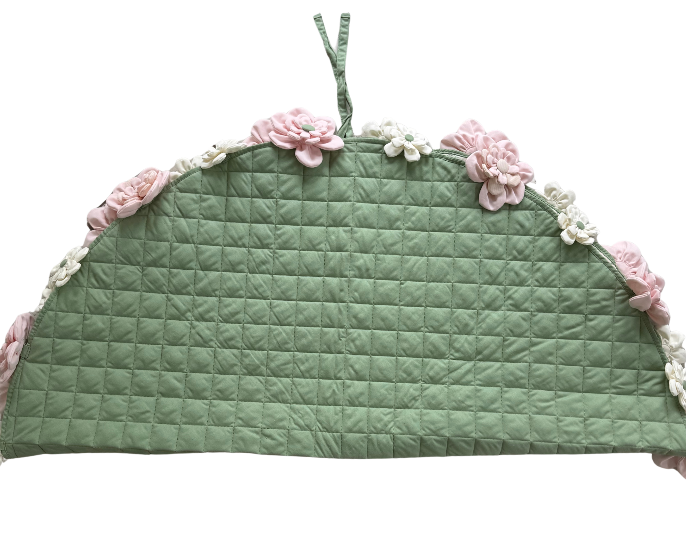 Bouquet Blanket — 55% Linen / 45% Cotton Round Throw, 60" Diameter